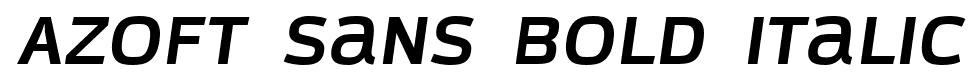 Azoft Sans Bold Italic font